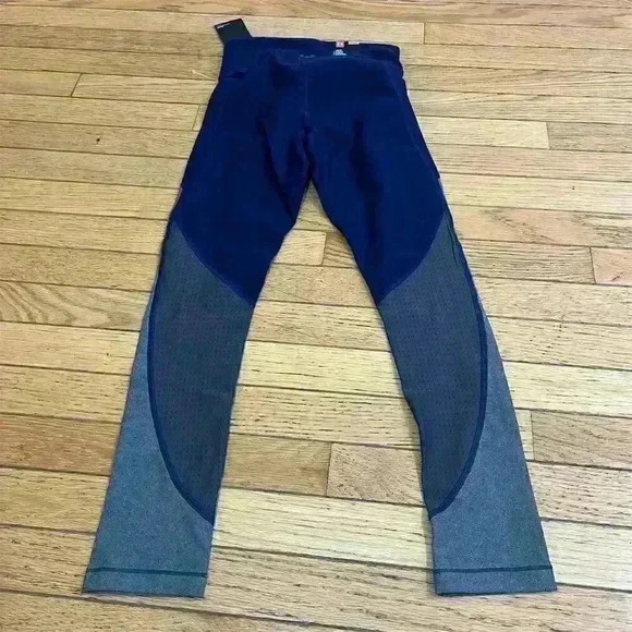 Under Armour Women's HeatGear Cropped Leggings Blue XS High-Rise Workout - Picture 7 of 7
